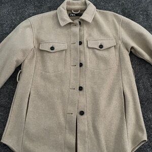 Zara Women's Beige Utility Jacket